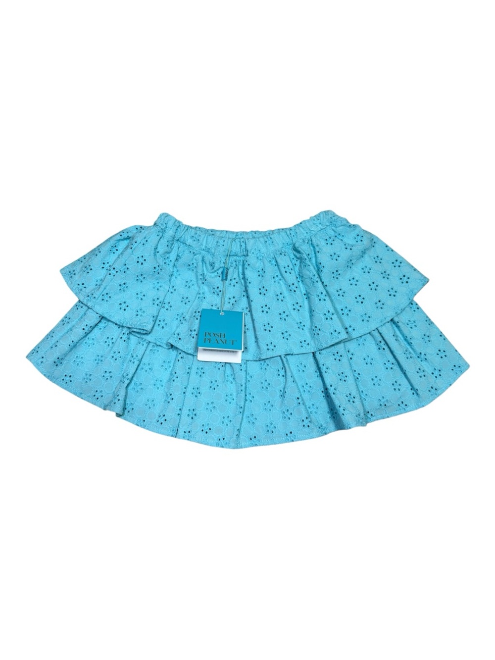 NWT-Posh Peanut Eyelet Ruffle Skirt-3T/4T Turquoise